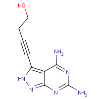 595586-23-5 4-(4,6-diamino-2H-pyrazolo[3,4-d]pyrimidin-3-yl)but-3-yn-1-ol chemical structure