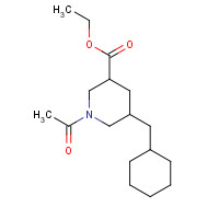 939410-80-7 ethyl 1-acetyl-5-(cyclohexylmethyl)piperidine-3-carboxylate chemical structure