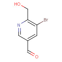 1235486-28-8 5-bromo-6-(hydroxymethyl)pyridine-3-carbaldehyde chemical structure
