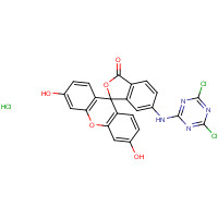118357-32-7 5-[(4,6-dichloro-1,3,5-triazin-2-yl)amino]-3',6'-dihydroxyspiro[2-benzofuran-3,9'-xanthene]-1-one;hydrochloride chemical structure