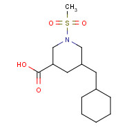 939410-85-2 5-(cyclohexylmethyl)-1-methylsulfonylpiperidine-3-carboxylic acid chemical structure