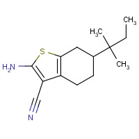 329222-98-2 2-amino-6-(2-methylbutan-2-yl)-4,5,6,7-tetrahydro-1-benzothiophene-3-carbonitrile chemical structure