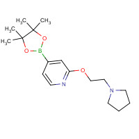 1610521-14-6 2-(2-pyrrolidin-1-ylethoxy)-4-(4,4,5,5-tetramethyl-1,3,2-dioxaborolan-2-yl)pyridine chemical structure