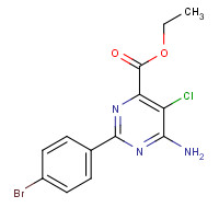 858955-67-6 ethyl 6-amino-2-(4-bromophenyl)-5-chloropyrimidine-4-carboxylate chemical structure