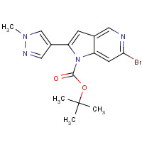 1400286-74-9 tert-butyl 6-bromo-2-(1-methylpyrazol-4-yl)pyrrolo[3,2-c]pyridine-1-carboxylate chemical structure