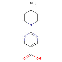 883543-77-9 2-(4-methylpiperidin-1-yl)pyrimidine-5-carboxylic acid chemical structure