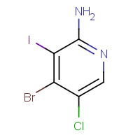 1187449-04-2 4-bromo-5-chloro-3-iodopyridin-2-amine chemical structure