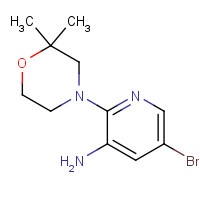 1248126-98-8 5-bromo-2-(2,2-dimethylmorpholin-4-yl)pyridin-3-amine chemical structure