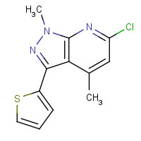 650592-18-0 6-chloro-1,4-dimethyl-3-thiophen-2-ylpyrazolo[3,4-b]pyridine chemical structure