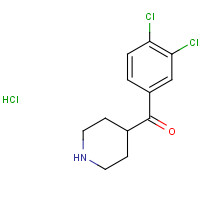 64638-17-1 (3,4-dichlorophenyl)-piperidin-4-ylmethanone;hydrochloride chemical structure
