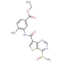 1318242-78-2 ethyl 4-methyl-3-[(4-methylsulfinylthieno[3,2-d]pyrimidine-7-carbonyl)amino]benzoate chemical structure