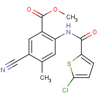 929214-87-9 methyl 2-[(5-chlorothiophene-2-carbonyl)amino]-5-cyano-4-methylbenzoate chemical structure