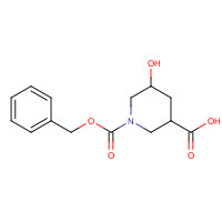 1095010-46-0 5-hydroxy-1-phenylmethoxycarbonylpiperidine-3-carboxylic acid chemical structure