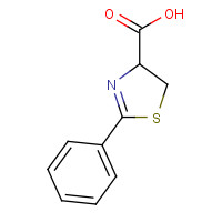 19983-15-4 2-phenyl-4,5-dihydro-1,3-thiazole-4-carboxylic acid chemical structure