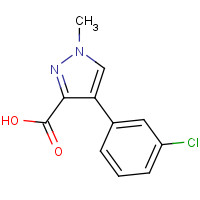1092506-51-8 4-(3-chlorophenyl)-1-methylpyrazole-3-carboxylic acid chemical structure