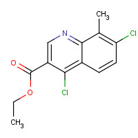 58666-08-3 ethyl 4,7-dichloro-8-methylquinoline-3-carboxylate chemical structure