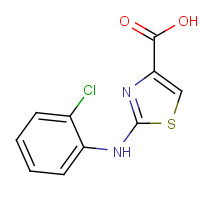 165682-81-5 2-(2-chloroanilino)-1,3-thiazole-4-carboxylic acid chemical structure
