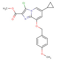 1284249-74-6 methyl 3-chloro-6-cyclopropyl-8-[(4-methoxyphenyl)methoxy]imidazo[1,2-a]pyridine-2-carboxylate chemical structure