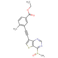 1318132-90-9 ethyl 4-methyl-3-[2-(4-methylsulfinylthieno[3,2-d]pyrimidin-7-yl)ethynyl]benzoate chemical structure