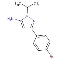 1017781-30-4 5-(4-bromophenyl)-2-propan-2-ylpyrazol-3-amine chemical structure