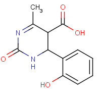 69785-28-0 6-(2-hydroxyphenyl)-4-methyl-2-oxo-5,6-dihydro-1H-pyrimidine-5-carboxylic acid chemical structure