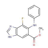 606093-59-8 methyl 6-anilino-7-fluoro-3H-benzimidazole-5-carboxylate chemical structure