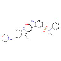 1289636-98-1 N-(3-chlorophenyl)-3-[[3,5-dimethyl-4-(3-morpholin-4-ylpropyl)-1H-pyrrol-2-yl]methylidene]-N-methyl-2-oxo-1H-indole-5-sulfonamide chemical structure