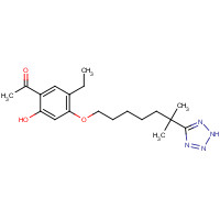 117690-79-6 1-[5-ethyl-2-hydroxy-4-[6-methyl-6-(2H-tetrazol-5-yl)heptoxy]phenyl]ethanone chemical structure