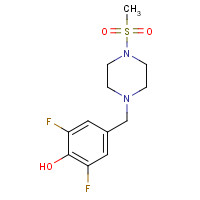 1370210-60-8 2,6-difluoro-4-[(4-methylsulfonylpiperazin-1-yl)methyl]phenol chemical structure