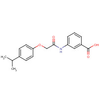649773-61-5 3-[[2-(4-propan-2-ylphenoxy)acetyl]amino]benzoic acid chemical structure