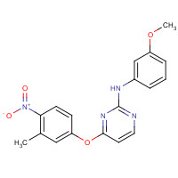 853299-38-4 N-(3-methoxyphenyl)-4-(3-methyl-4-nitrophenoxy)pyrimidin-2-amine chemical structure