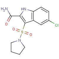 661467-88-5 5-chloro-3-pyrrolidin-1-ylsulfonyl-1H-indole-2-carboxamide chemical structure