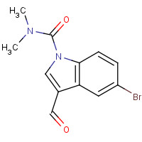 502622-64-2 5-bromo-3-formyl-N,N-dimethylindole-1-carboxamide chemical structure