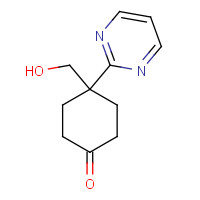 960371-45-3 4-(hydroxymethyl)-4-pyrimidin-2-ylcyclohexan-1-one chemical structure