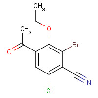 1382997-16-1 4-acetyl-2-bromo-6-chloro-3-ethoxybenzonitrile chemical structure