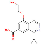 921760-88-5 1-cyclopropyl-5-(2-hydroxyethoxy)isoquinoline-7-carboxylic acid chemical structure