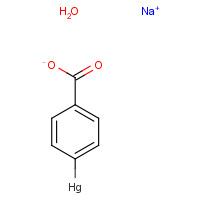 138-85-2 sodium;(4-carboxylatophenyl)mercury;hydrate chemical structure