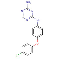 333735-67-4 2-N-[4-(4-chlorophenoxy)phenyl]-1,3,5-triazine-2,4-diamine chemical structure