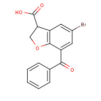 93669-81-9 7-benzoyl-5-bromo-2,3-dihydro-1-benzofuran-3-carboxylic acid chemical structure