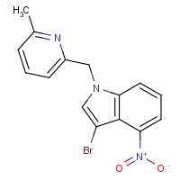 1527518-31-5 3-bromo-1-[(6-methylpyridin-2-yl)methyl]-4-nitroindole chemical structure