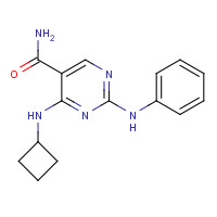 1198301-99-3 2-anilino-4-(cyclobutylamino)pyrimidine-5-carboxamide chemical structure