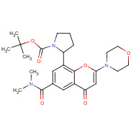 1403458-78-5 tert-butyl 2-[6-(dimethylcarbamoyl)-2-morpholin-4-yl-4-oxochromen-8-yl]pyrrolidine-1-carboxylate chemical structure