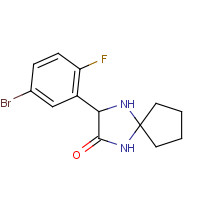 1272755-79-9 2-(5-bromo-2-fluorophenyl)-1,4-diazaspiro[4.4]nonan-3-one chemical structure
