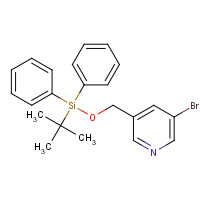 153607-77-3 (5-bromopyridin-3-yl)methoxy-tert-butyl-diphenylsilane chemical structure