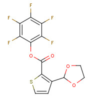910037-02-4 (2,3,4,5,6-pentafluorophenyl) 3-(1,3-dioxolan-2-yl)thiophene-2-carboxylate chemical structure