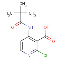 1021339-24-1 2-chloro-4-(2,2-dimethylpropanoylamino)pyridine-3-carboxylic acid chemical structure