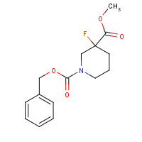 1363166-15-7 1-O-benzyl 3-O-methyl 3-fluoropiperidine-1,3-dicarboxylate chemical structure