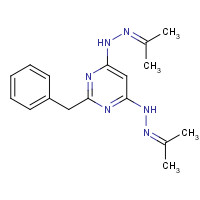 21587-35-9 2-benzyl-4-N,6-N-bis(propan-2-ylideneamino)pyrimidine-4,6-diamine chemical structure