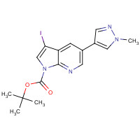 1093676-94-8 tert-butyl 3-iodo-5-(1-methylpyrazol-4-yl)pyrrolo[2,3-b]pyridine-1-carboxylate chemical structure