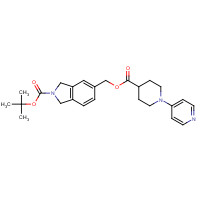 1203600-40-1 tert-butyl 5-[(1-pyridin-4-ylpiperidine-4-carbonyl)oxymethyl]-1,3-dihydroisoindole-2-carboxylate chemical structure